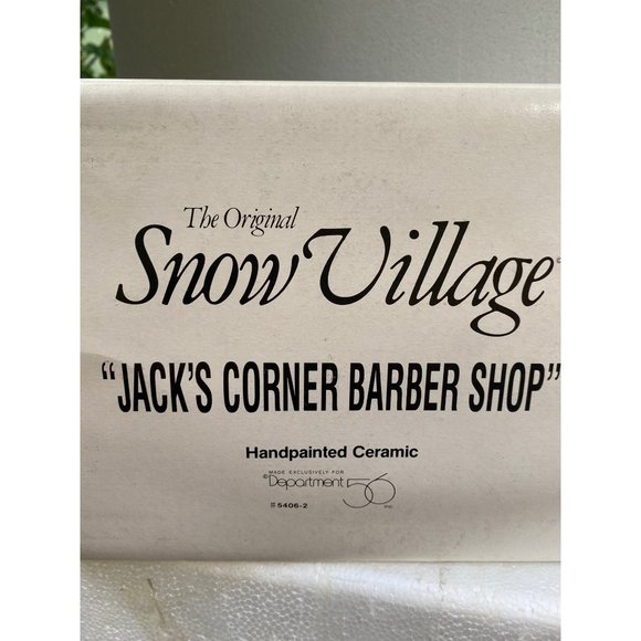 Department 56 Christmas Village Snow Village Jack's Corner Barber Shop - Picture 9 of 10